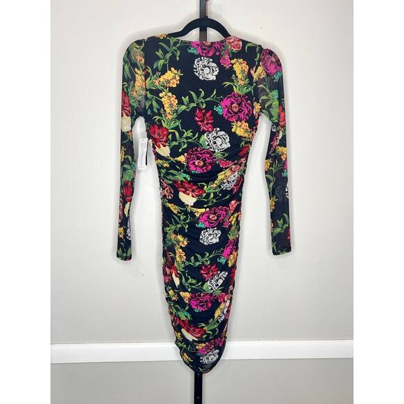 GUESS Los Angeles Y2K Kinzie Floral Long Sleeve Zip Front Size Small NEW - Picture 9 of 11